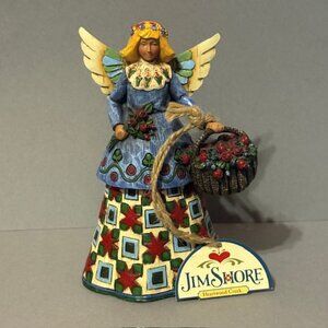 Jim Shore Enesco Angel Figurine Sculpture Heartwood Creek Basket Roses Tag Vtg